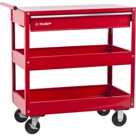 Тележка инструментальная ЗУБР &quot;МАСТЕР&quot;, 1 ящик + 2 полки, 737х383х785мм 38912 купить в Губкинске