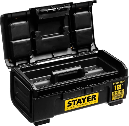 Ящик для инструмента "TOOLBOX-16" пластиковый, STAYER Professional 38167-16 купить в Губкинске