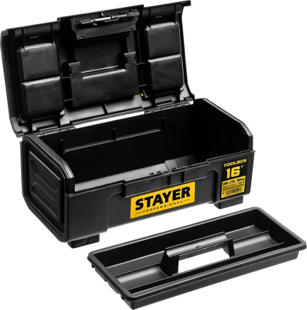 Ящик для инструмента "TOOLBOX-16" пластиковый, STAYER Professional 38167-16 купить в Губкинске
