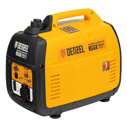 Генератор инверторный Denzel GT-1200iS, 1.2 кВт, 230 В, бак 2.4 л, закрытый корпус, ручной старт купить в Губкинске