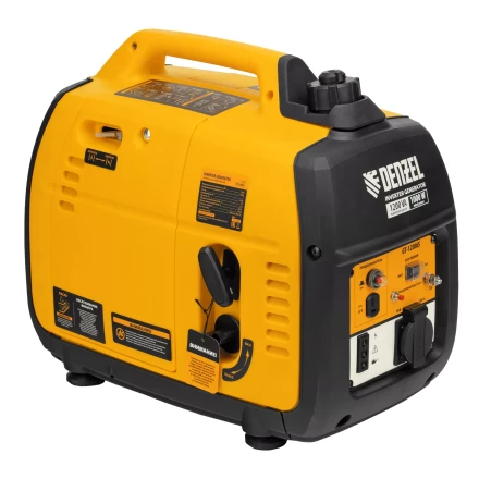 Генератор инверторный Denzel GT-1200iS, 1.2 кВт, 230 В, бак 2.4 л, закрытый корпус, ручной старт купить в Губкинске