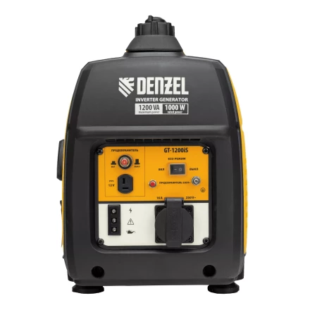 Генератор инверторный Denzel GT-1200iS, 1.2 кВт, 230 В, бак 2.4 л, закрытый корпус, ручной старт купить в Губкинске