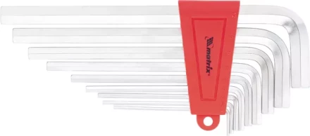 Набор ключей шестигранных имбусовых HEX, 2–12 мм, CrV,  9 шт., удлиненные ,  сатин  MATRIX 12302 купить в Губкинске