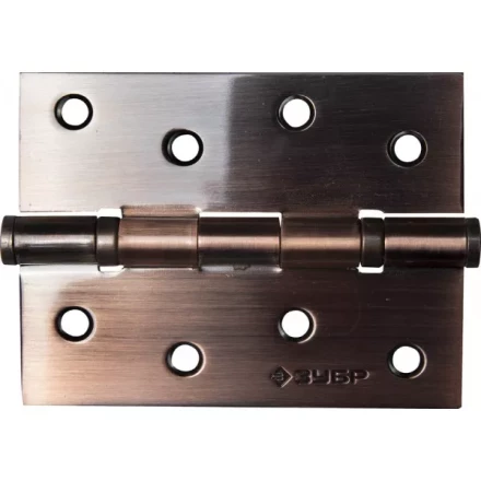 Петля универсальная ЗУБР &quot;ЭКСПЕРТ&quot;, 2 подшипника, цвет ст. медь (AC), с крепежом, 100х75х2,5мм, 2 шт 37601-100-6 купить в Губкинске