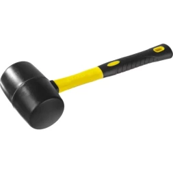 Киянка STAYER "PROFESSIONAL" резиновая ЧЕРНАЯ, с фиберглассовой ручкой, 900г 2054-90