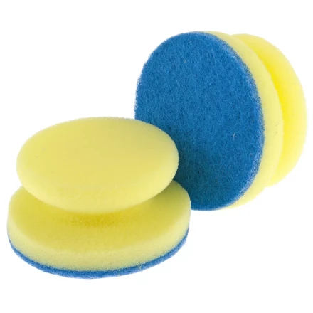 Губки для посуды c тефлоновым покрытием круглые d 95х50 мм 2 шт в картоне ТМ Elfe 92361 купить в Губкинске
