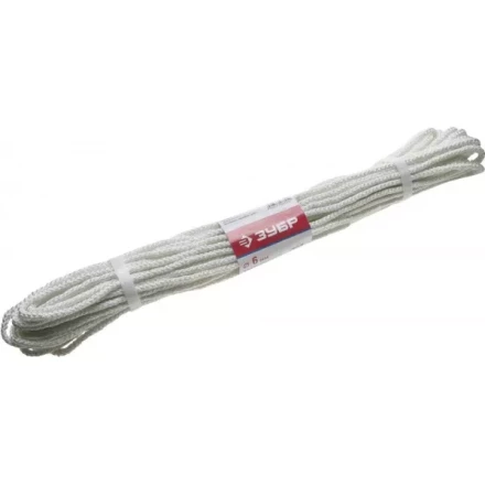 Фал ЗУБР капроновый, d=6,0 мм, 20 м, 650 кгс, 20,5 ктекс 50210-06 купить в Губкинске