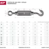 Талреп ЗУБР "ПРОФЕССИОНАЛ"  DIN 1480, крюк-кольцо, оцинкованный, кованая натяжная муфта, М20, ТФ20, 1 шт 4-304355-20 купить в Губкинске