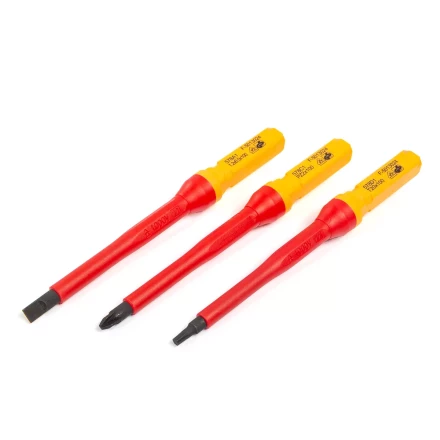 Диэлектрическая Т-образная отвертка КВТ VDE НИО-4412-Т со сменными битами, 12 шт. (87128) купить в Губкинске