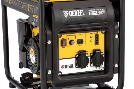 Генератор инверторный GT-2500iF, 2.5 кВт, 230 В, бак 5 л, открытый корпус, ручной старт Denzel 94704 купить в Губкинске