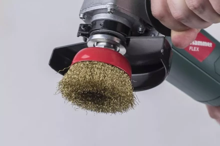 Кордщетка HAMMER чаша 75мм для УШМ гофрированная латунированная сталь (207-102) купить в Губкинске