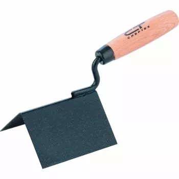 Кельма угловая, 110 х 75 х 75 мм, стальная, для внешних углов, буковая ручка  СИБРТЕХ 86313 купить в Губкинске