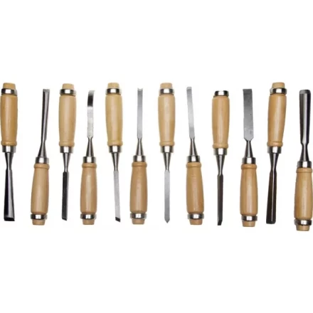 Набор STAYER &quot;PROFI&quot;: Стамески фигурные с деревянной ручкой, 12шт 1835-H12_z01 купить в Губкинске