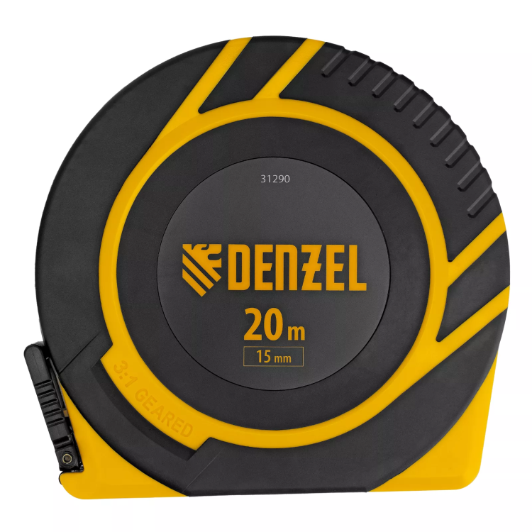 Рулетка геодезическая Denzel 20 м х 15 мм, закрытый корпус, фиберглассовая лента, 31290 купить в Губкинске