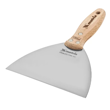 Шпательная лопатка из нержавеющей стали Matrix, 150 мм, буковая рукоятка, EFP 85619 купить в Губкинске