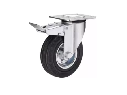 Колесо поворотное усиленное резина SRCB 97 80 мм с тормозом 1027194 купить в Губкинске