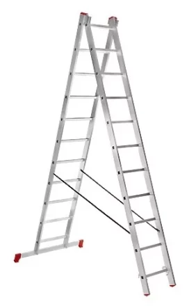 Лестница 2-х секционная алюминиевая 2*12 1013300 купить в Губкинске