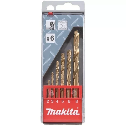 Набор сверл по металлу HSS-Tin Makita, D-43555, 6 шт купить в Губкинске