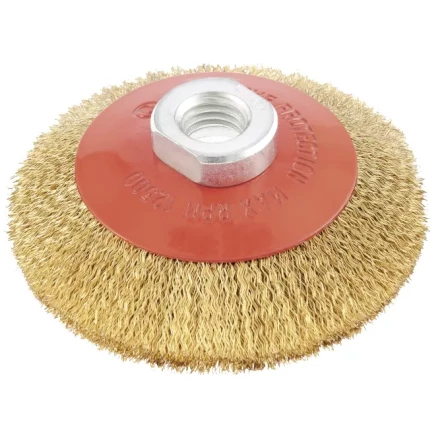 Щетка для УШМ, 100 мм, М14, &quot;тарелка&quot;, витая проволока  MATRIX 74608 купить в Губкинске