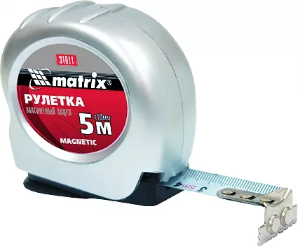 Рулетка Magnetic 5 м х 19 мм магнитный зацеп  MATRIX 31011 купить в Губкинске