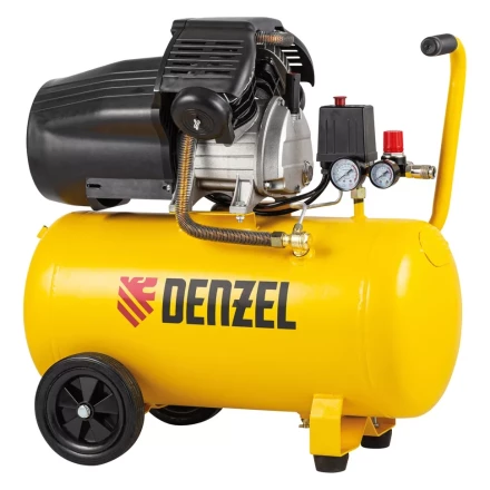 Компрессор воздушный DCV2200/50, прямой привод, 2.2 кВт, 50 литров, 380 л/мин Denzel 58167 купить в Губкинске