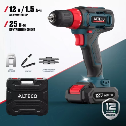 Аккумуляторная дрель-шуруповерт ALTECO CD 12-25 71388 купить в Губкинске