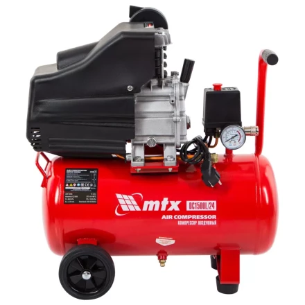 Компрессор воздушный MTX 58003, DC1500L/24, 1,5 кВт, 24 л, 210 л/мин купить в Губкинске