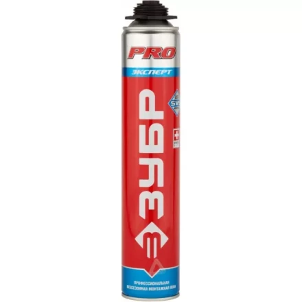 Пена ЗУБР &quot;ЭКСПЕРТ&quot; ПРО, профессиональная, монтажная, пистолетная, всесезонная, 750мл 41145_z01 купить в Губкинске