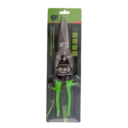 Ножницы по металлу Сибртех 78339, удлиненные, 285 мм, пряморежущие, двухкомпонентные обрезиненные рукоятки купить в Губкинске