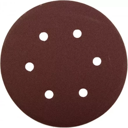 Круг шлифовальный ЗУБР &quot;МАСТЕР&quot; универсальный, из абразивной бумаги на велкро основе, 6 отверстий, Р100, 150мм, 5шт 35566-150-100 купить в Губкинске