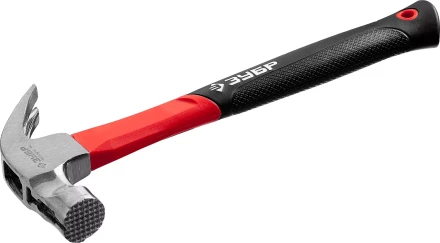 Молоток-гвоздодер ЗУБР &quot;МАСТЕР&quot;, боек c магнитом и фиберглассовой рукояткой, 450 г 20356-450 купить в Губкинске