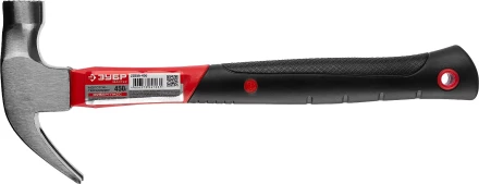 Молоток-гвоздодер ЗУБР &quot;МАСТЕР&quot;, боек c магнитом и фиберглассовой рукояткой, 450 г 20356-450 купить в Губкинске