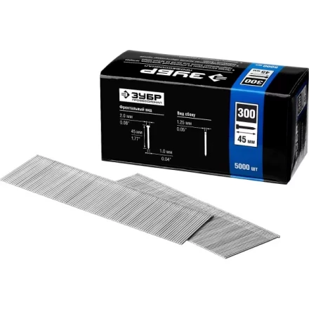 Гвозди тип 300, 45 мм, особотвердые, ЗУБР &quot;ПРОФЕССИОНАЛ&quot; 31830-45, 5000 шт 31830-45 купить в Губкинске