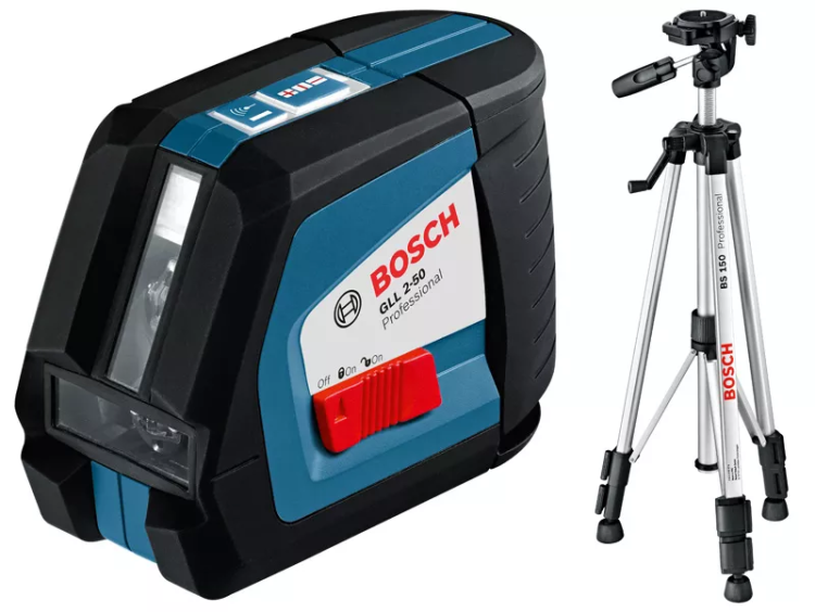 Нивелир лазерный Bosch GLL 2-50 + штатив BS 150 купить в Губкинске