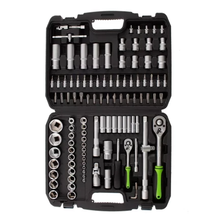 Набор инструмента 108 предметов, 1/2&quot;, 1/4&quot; Сибртех 13498 купить в Губкинске