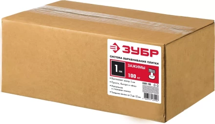 ЗУБР СВП, 1,0 мм, зажим, 500 шт, система выравнивания плитки (33861-500) купить в Губкинске