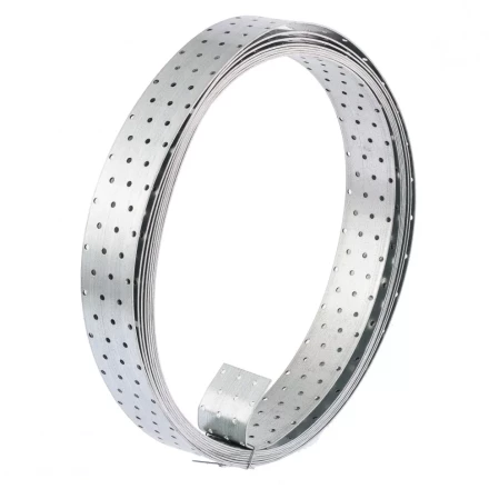 Лента перфорированная монтажная 2 мм LM 6см х 10м отверстие 4,5–5 мм цинк Россия Сибртех 46584 купить в Губкинске