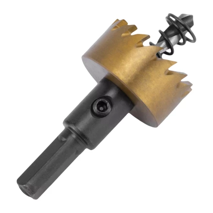 Коронка по металлу HSS, 28 мм, нитридтитановое покрытие Denzel 724106 купить в Губкинске