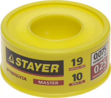 Фумлента STAYER &quot;MASTER&quot;, плотность 0,25 г/см3, 0,075ммх19ммх10м 12360-19-025 купить в Губкинске