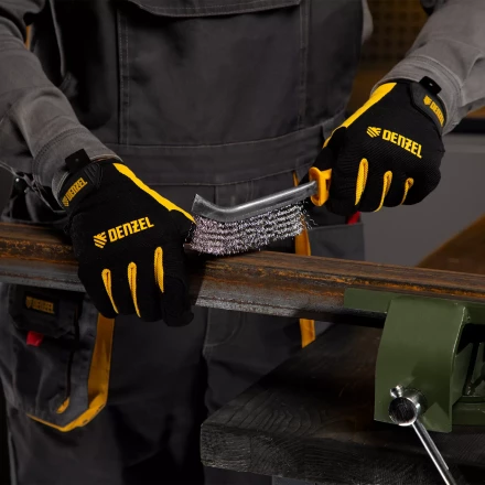 Щетка металлическая с пластмассовой ручкой, нержавеющая проволока Denzel 748287 купить в Губкинске