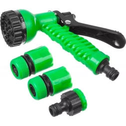 Набор поливочный РОСТОК: Распылитель пистолетный 7 поз., 2 соединителя 1/2", адаптер внешний 427368