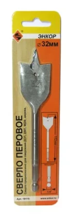 Сверло для дерева 32Х152 мм перовое Энкор 19115 купить в Губкинске