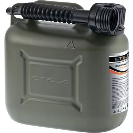 Канистра для ГСМ вертикальная 10 л пластиковая усиленная STELS артикул 53126 купить в Губкинске