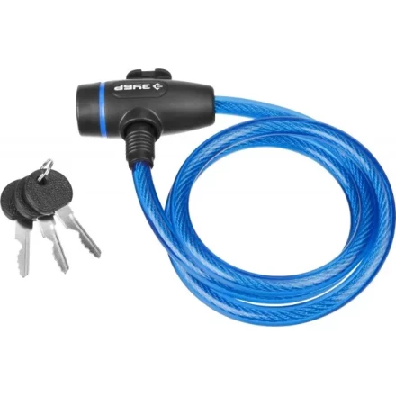 Замок ЗУБР "ПРОФЕССИОНАЛ", тросовый, 3 ключа в комплекте, длина троса 1200мм, d 10мм 37261-120 купить в Губкинске