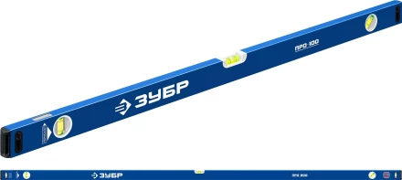 ЗУБР ПРО, 2000 мм, уровень с усиленным профилем, Профессионал (34590-200) купить в Губкинске