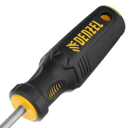 Отвертка PZ2x100 мм, CrV, трехкомпонентная рукоятка Denzel 12207 купить в Губкинске