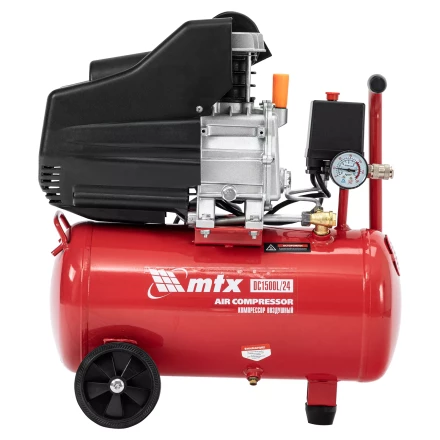 Компрессор воздушный MTX DC1500L/24, 1,5 кВт, 24 л, 210 л/мин 58017 купить в Губкинске