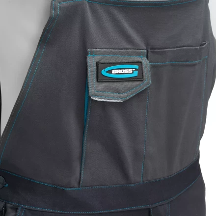 Полукомбинезон профессиональный рабочий Gross 90444, 97% хлопок 3% спандекс, XL купить в Губкинске