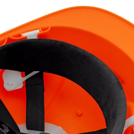Каска защитная ударопрочная Denzel 89206, ABS/PC, плавная регулировка, модель «Форвард» (К-05),оранж. купить в Губкинске