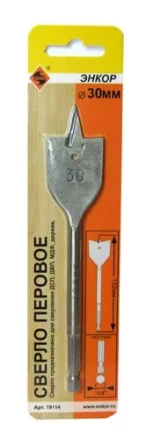 Сверло для дерева 30Х152 мм перовое Энкор 19114 купить в Губкинске